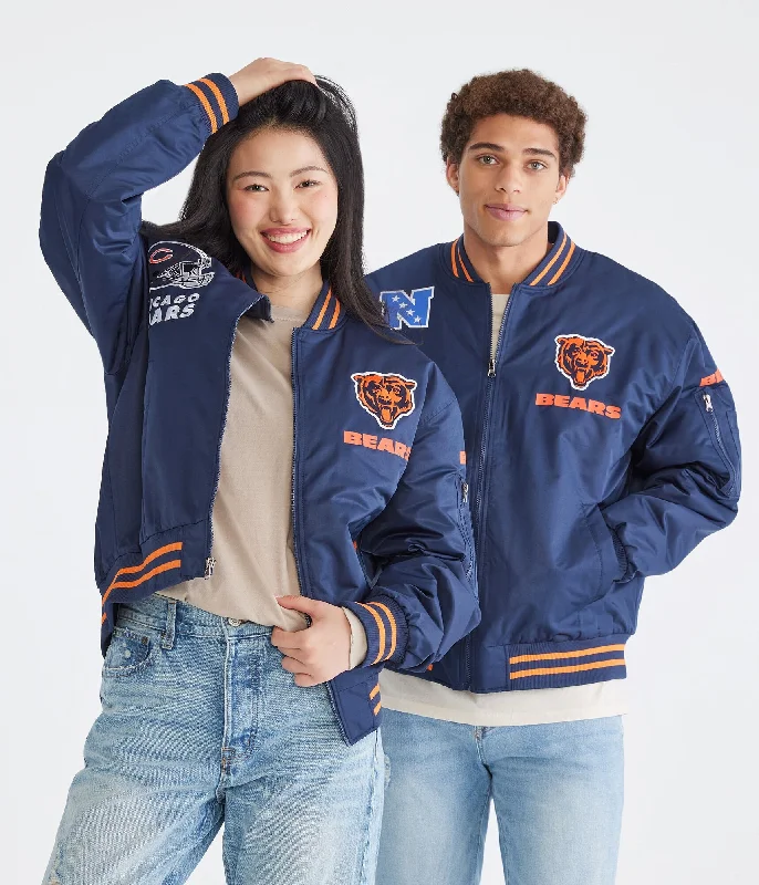 Aeropostale Chicago Bears Helmet Bomber Jacket