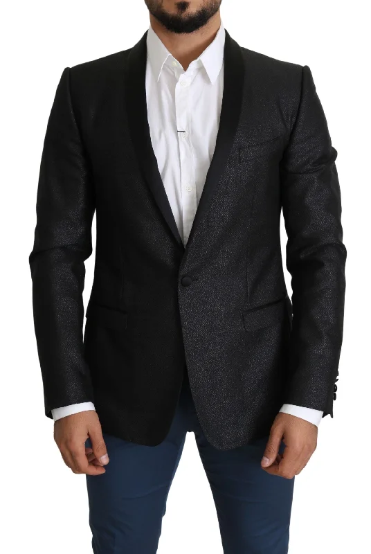 Dolce & Gabbana Elegant  Jacquard Slim Fit Men's Blazer