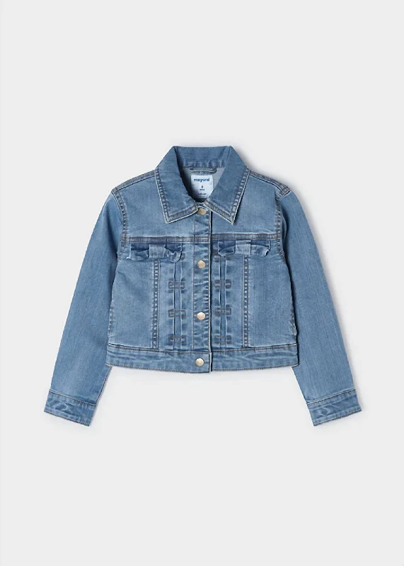 Girls Denim Jacket In Medium Wash