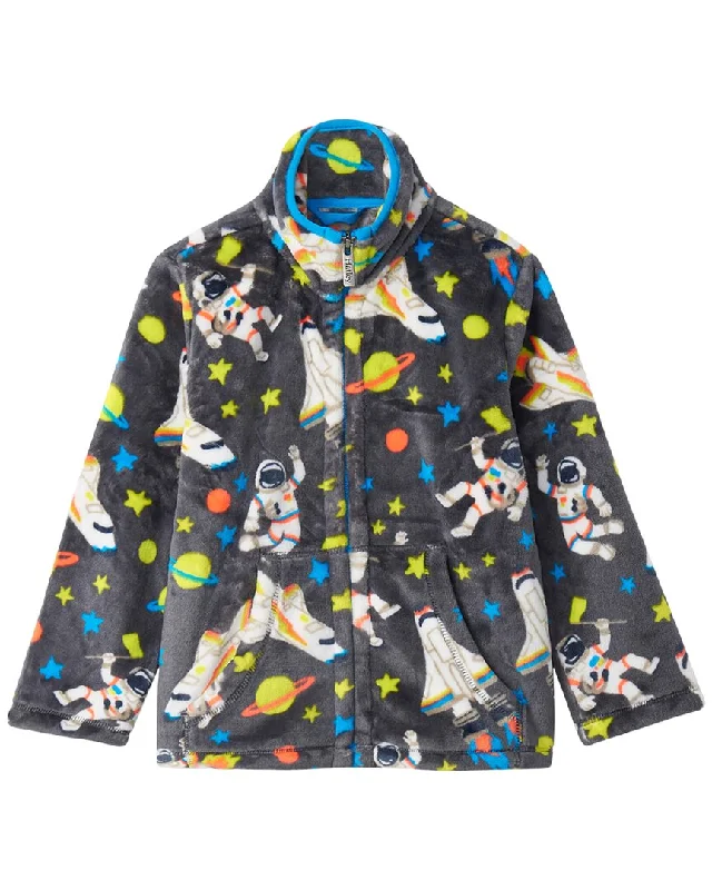 Hatley Outer Space Fuzzy Fleece Zip-Up