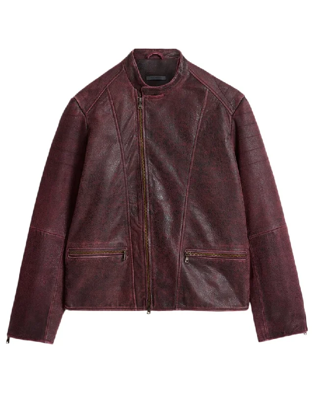 John Varvatos Sullivan Racer Leather Jacket