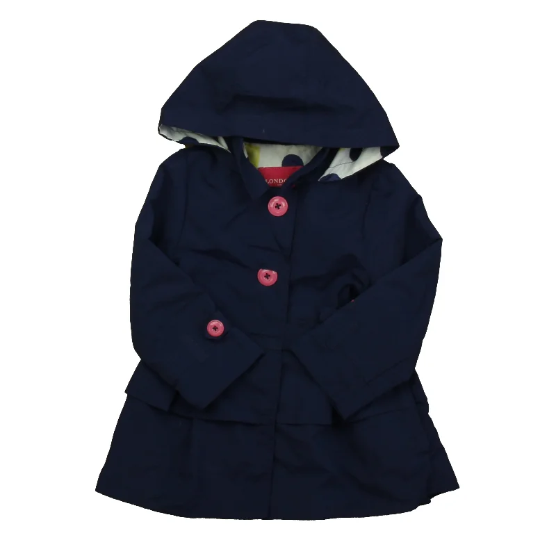 London Fog Girls Navy Rain Coat