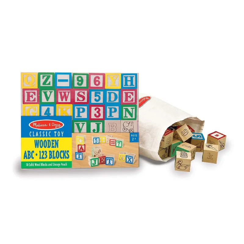 Wooden Abc/123 Blocks