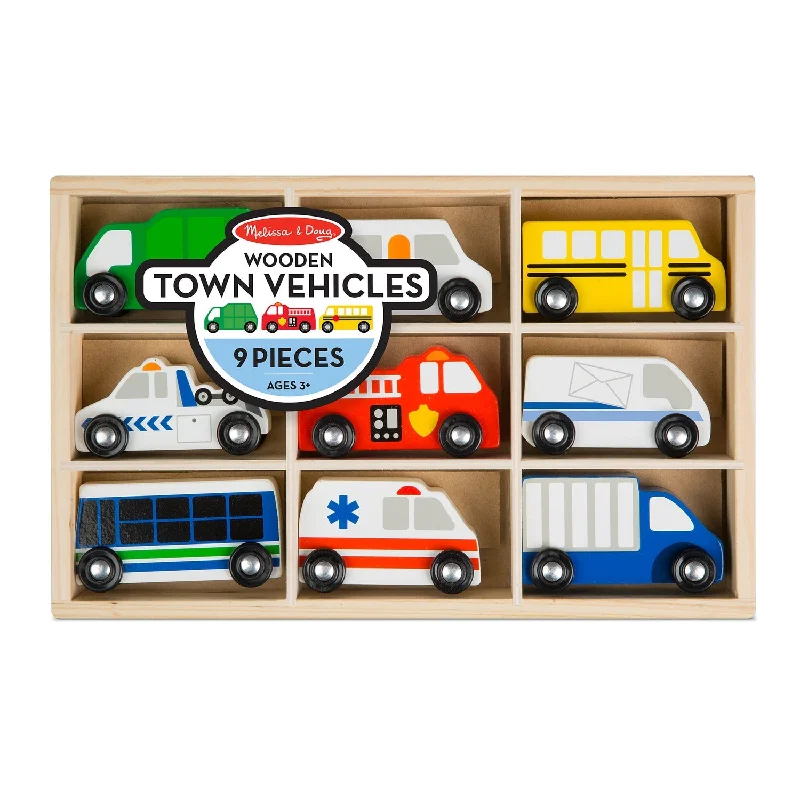 Wooden Town Vehicle Set