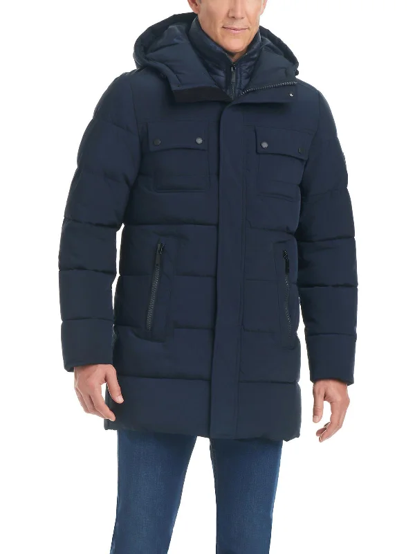 Mens Insulated Hooded Puffer Jacket