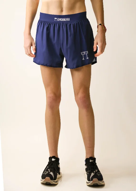 Men's Navy Blue 4" Half Split Shorts