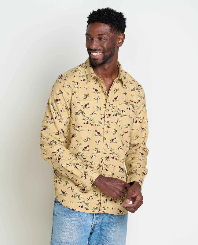 Men's Flannagan Long-Sleeve Shirt - Carob Dog Print