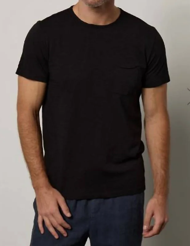 Chad Crew Neck Tee In Black