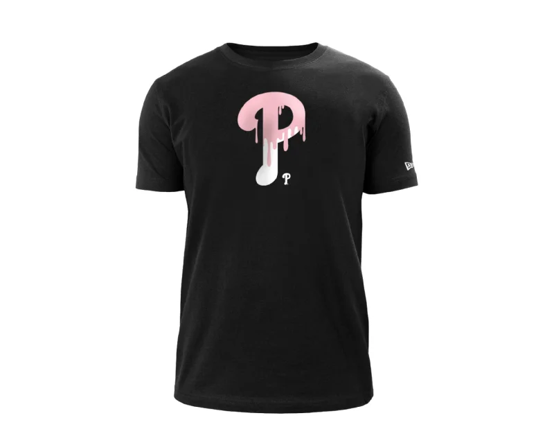 New Era MLB Philadelphia Phillies Team Drip WS Black/Pink T-Shirt 12872649