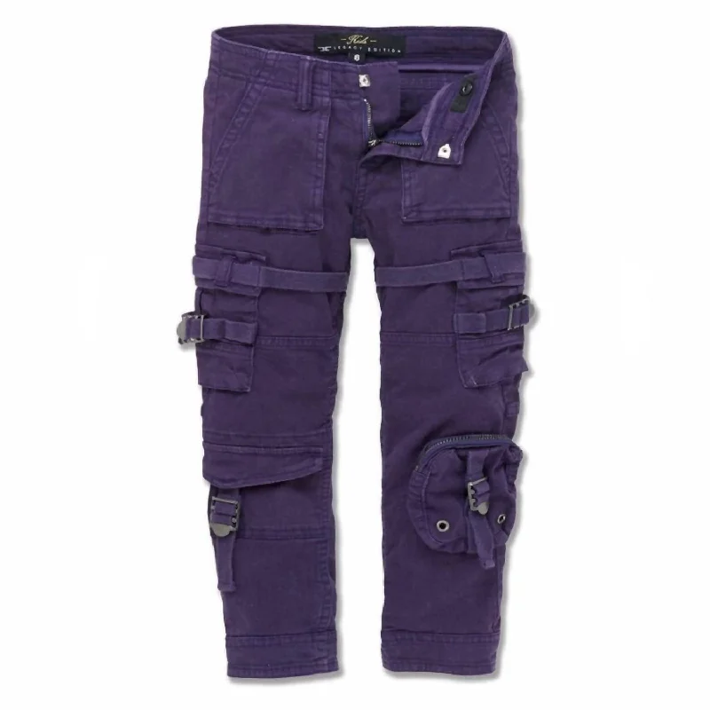 Boy's Cairo Cargo Pant In Purple