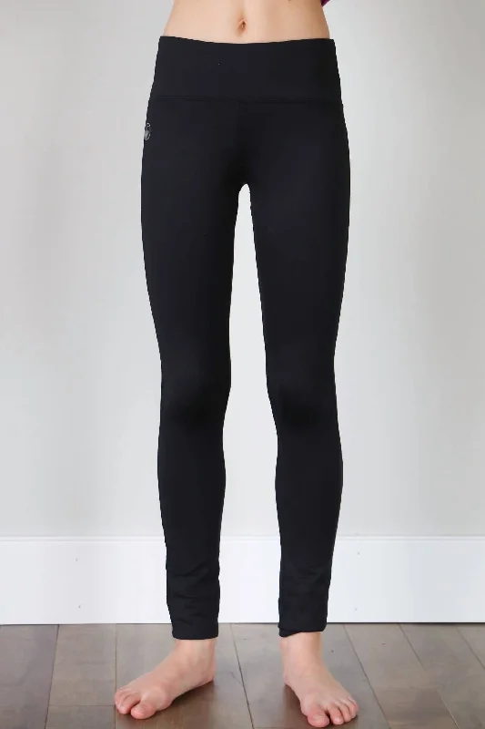 Girls' Active Leggings In Black