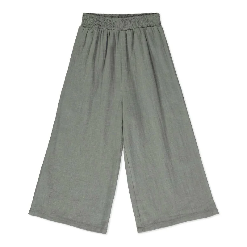 Girls Palazzo Pant In Grey